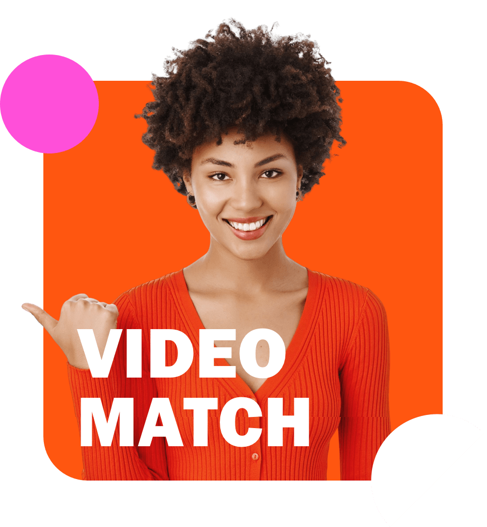Young African woman enjoying the best video chat community on Video Match