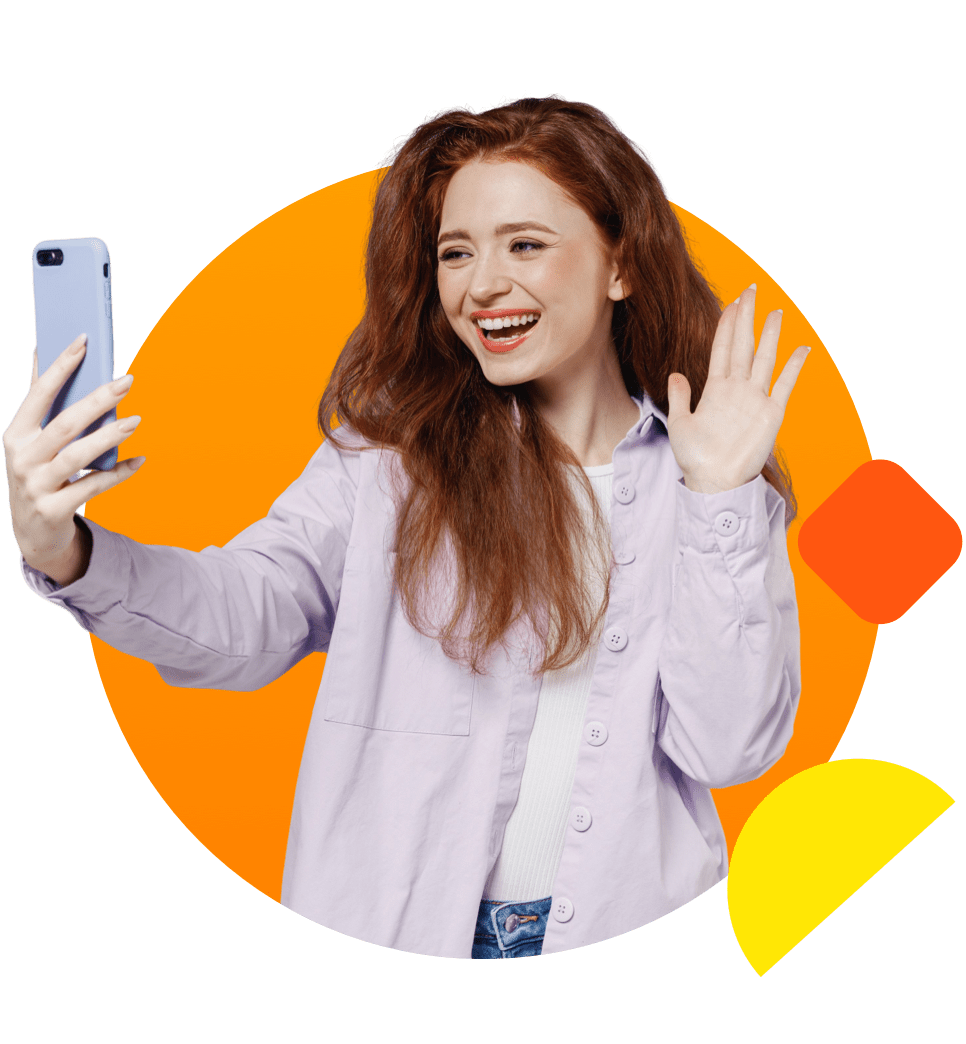 Young woman enjoying a video chat with the latest features on Video Match